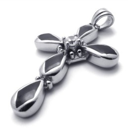 Colgante De Cruz De Titanio Y Diamante