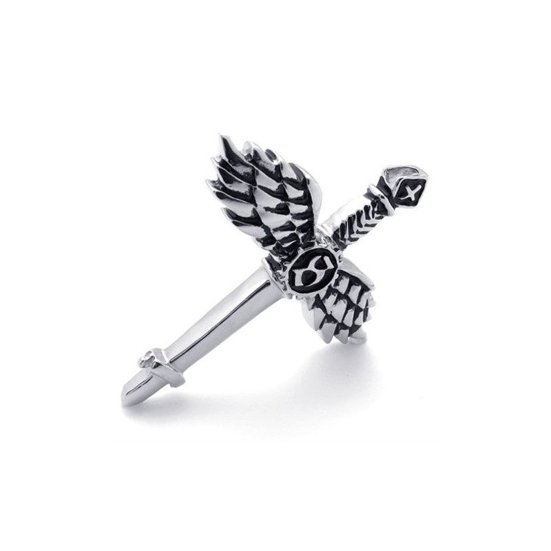 Colgante De Cruz De Titanio Con Alas Colgante De Cruz De Titanio Con Alas