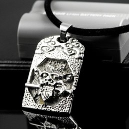Collar Con Colgante De Titanio Puro Y Calavera Única Para Hombre Genial