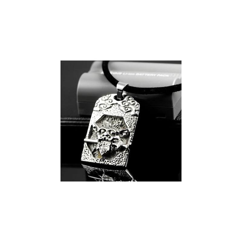 Collar Con Colgante De Titanio Puro Y Calavera Única Para Hombre Genial