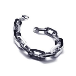 Pulsera De Eslabones Con Dijes De Titanio Puro Y Plata Para Hombre Y Niño