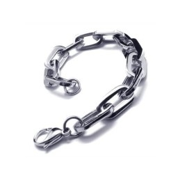 Pulsera De Eslabones Con Dijes De Titanio Puro Y Plata Para Hombre Y Niño