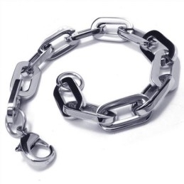 Pulsera De Eslabones Con Dijes De Titanio Puro Y Plata Para Hombre Y Niño