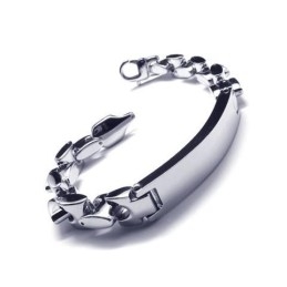 Pulsera De Cadena Con Dijes De Titanio Puro Y Plata Para Hombre Y Niño