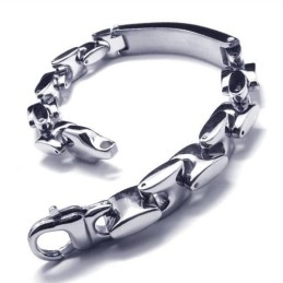 Pulsera De Cadena Con Dijes De Titanio Puro Y Plata Para Hombre Y Niño