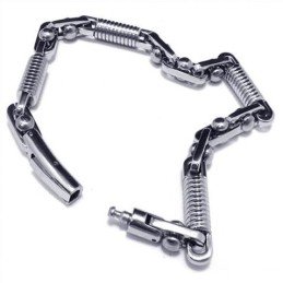 Pulsera Con Dije De Titanio Puro 316L En Plata Para Hombre Y Niño