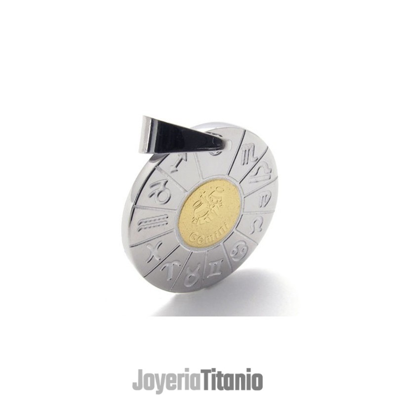 Colgante De Titanio Géminis