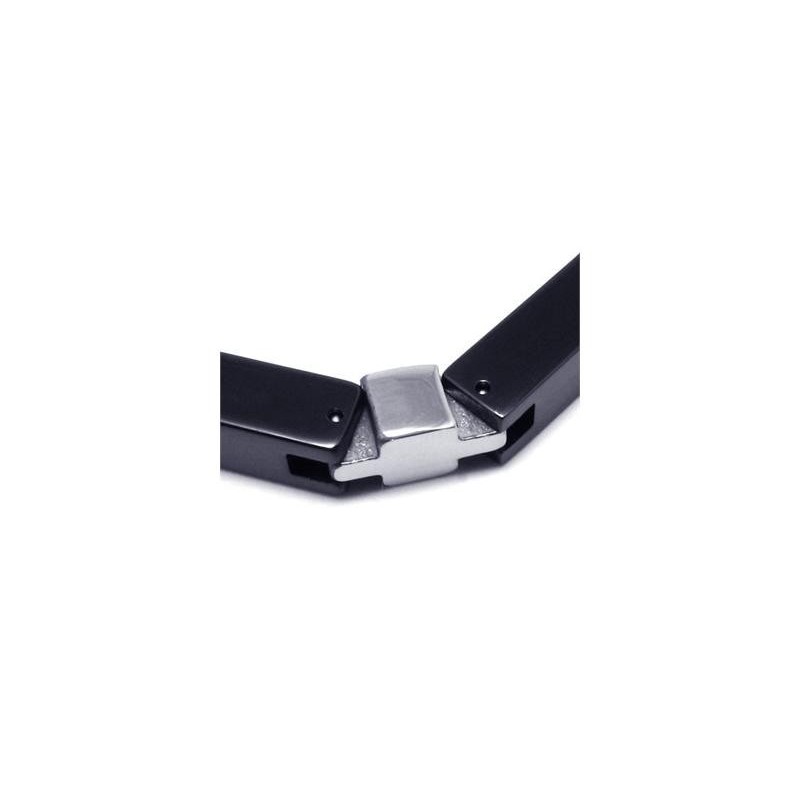 Pulsera Con Dije De Cadena De Titanio Puro Y Plata Para Hombre Y Niño