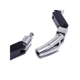 Pulsera Con Dije De Cadena De Titanio Puro Y Plata Para Hombre Y Niño