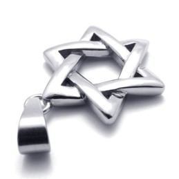 Colgante De Titanio Con Hexagrama De La Suerte