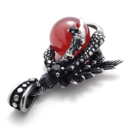 Colgante De Titanio Con Gema De Garra