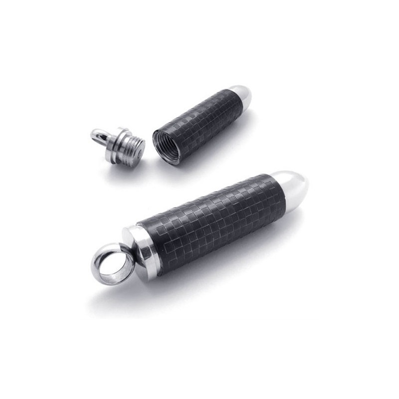 Colgante De Titanio Con Forma De Bala Negra