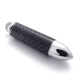 Colgante De Titanio Con Forma De Bala Negra