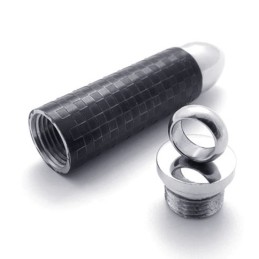 Colgante De Titanio Con Forma De Bala Negra