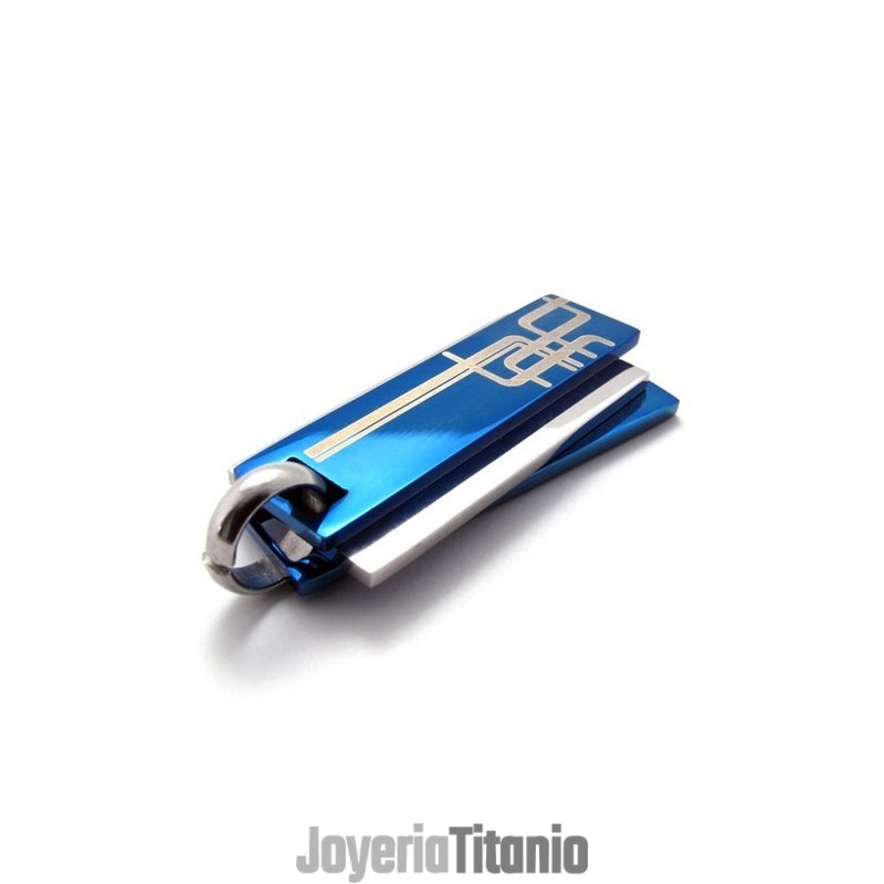 Colgante De Titanio Azul