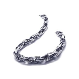 Pulsera De Cadena De Titanio Puro Con Dije De Plata Para Hombre Y Niño