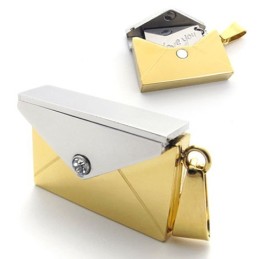 Colgante De Titanio Para Amantes De Las Carteras Doradas