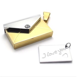 Colgante De Titanio Para Amantes De Las Carteras Doradas