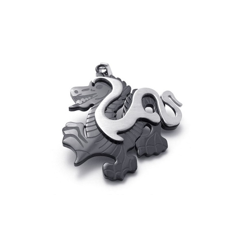 Colgante De Titanio De Dragón Negro