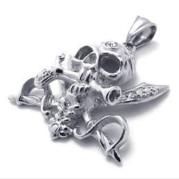 Colgante De Titanio Con Calavera