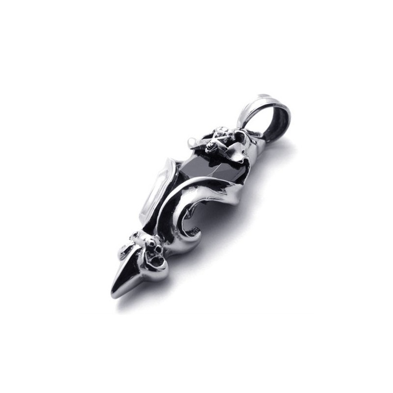 Colgante De Titanio Con Diamante Negro Colgante De Titanio Con Diamante Negro