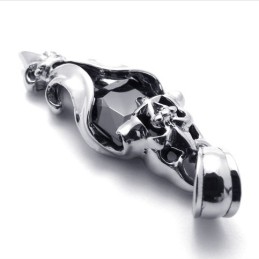 Colgante De Titanio Con Diamante Negro