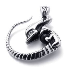 Colgante De Titanio Con Diamante Negro