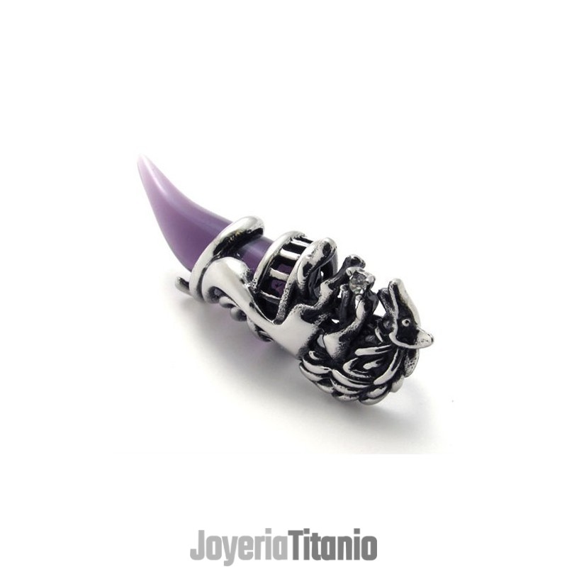 Colgante De Titanio Con Cuerno Morado Colgante De Titanio Con Cuerno Morado