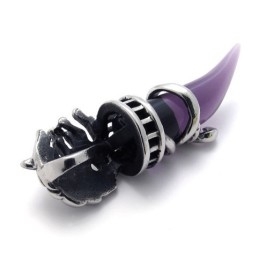 Colgante De Titanio Con Cuerno Morado