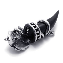 Colgante De Titanio De Cuerno Negro