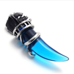 Colgante De Titanio De Cuerno Azul