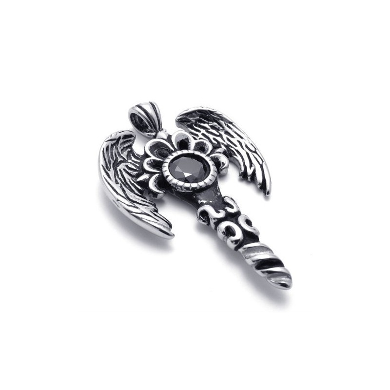 Colgante De Titanio Con Gemas De Alas