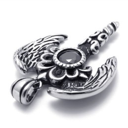 Colgante De Titanio Con Gemas De Alas