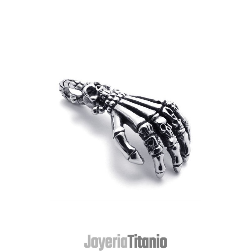 Colgante De Titanio Con Hueso De Mano