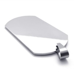 Colgante De Titanio Con Placa De Identificación Pulida