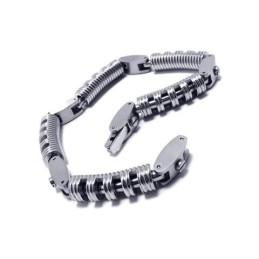 Pulsera Con Dije De Cadena De Titanio Puro Y Plata Para Hombre Y Niño