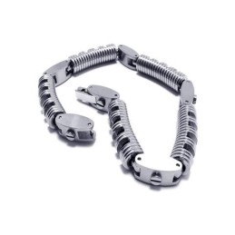 Pulsera Con Dije De Cadena De Titanio Puro Y Plata Para Hombre Y Niño