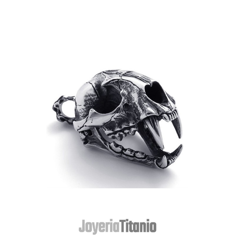 Colgante De Titanio Con Calavera De Dinosaurio