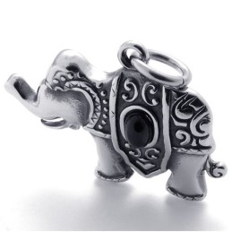Colgante De Titanio Con Forma De Elefante