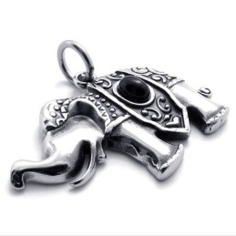 Colgante De Titanio Con Forma De Elefante