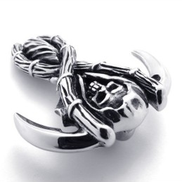 Colgante De Titanio Con Calavera Fantasma