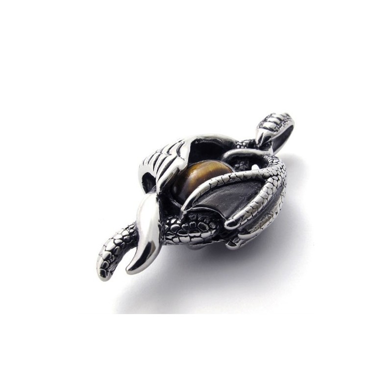 Colgante De Titanio Con Gema De Garra De Ala