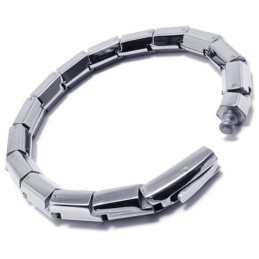 Pulsera Con Dije De Titanio Puro Y Plata Para Hombre Y Niño