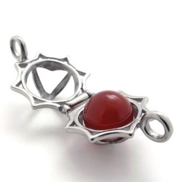 Colgante De Titanio Con Ágata Para Amantes