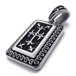 Colgante De Titanio Con Placa De Identificación Para Perro