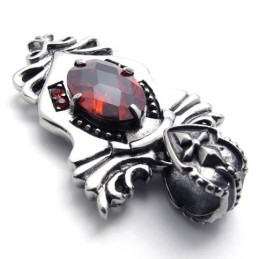 Colgante De Titanio Con Diamante Rojo