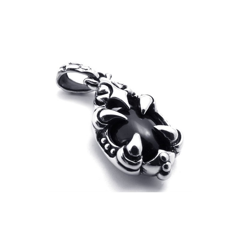 Colgante De Titanio Con Gema De Garra