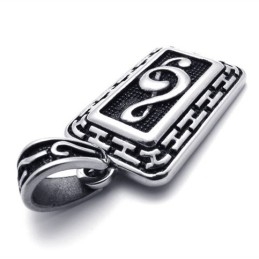 Colgante De Titanio Con Placa De Identificación Para Perro