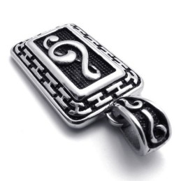 Colgante De Titanio Con Placa De Identificación Para Perro