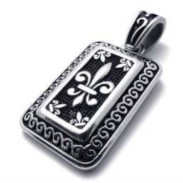 Colgante De Titanio Con Placa De Identificación Para Perro
